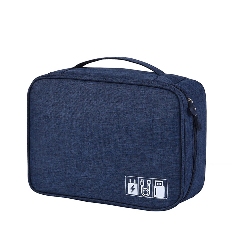(image for) Electronic Storage Bag Data Cable Travel Charging Treasure Headphone Organizer Cosmetics Compartment Storage Digital Handbags